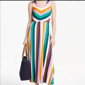 Boden Striped Octavia Jersey Midi Dress Sz 8 Petite
